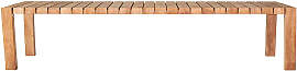 Gartenbank Manti aus Teakholz, modern massiv,
