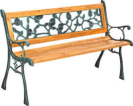 Gartenbank Marina 2-Sitzer aus Holz und Gusseisen