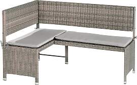 Gartenbank MERXX "Eckbank", grau (grau,