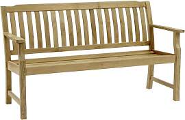 Gartenbank Nelson aus Teakholz, klassisch, natur,