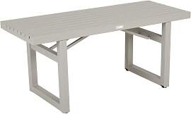 Gartenbank Vevi aus Aluminium, modern, beige, 105