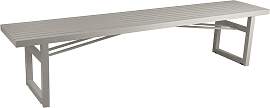 Gartenbank Vevi aus Aluminium, modern, Beige, 200