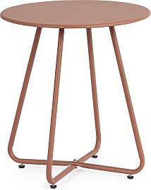 Gartenbeistelltisch Jable aus Metall, modern rund, 