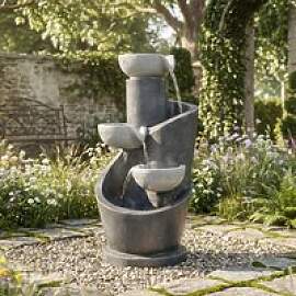 Gartenbrunnen mit LED-Beleuchtung,