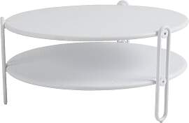 Gartencouchtisch Blixt aus Aluminium, modern rund, 
