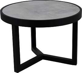 Gartencouchtisch Itonda aus Glas und Aluminium,