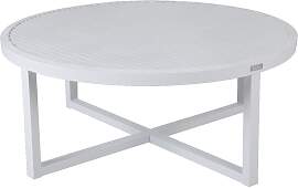 Gartencouchtisch Vevi aus Aluminium, modern, rund, 