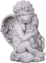 gartendekoparadies.de Engel Figur mit Teddy,