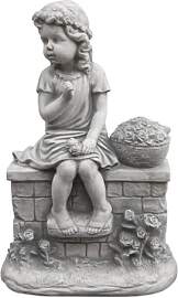 gartendekoparadies.de Mädchen Figur auf der