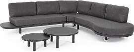 Gartenecksofa Hercules aus Aluminium und Olefin,