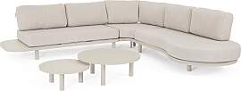 Gartenecksofa Hercules aus Aluminium und Olefin,