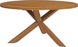 Gartenesstisch Eios aus Teakholz, modern und rund, 