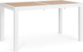 Gartenesstisch Hilja Aluminium in Holzoptik,