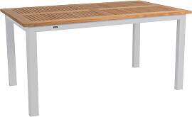 Gartenesstisch Lyon aus Aluminium und Teak, modern 