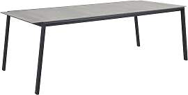 Gartenesstisch Lyra 220x100 cm aus Glas und