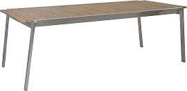 Gartenesstisch Naos aus Teak und Edelstahl,