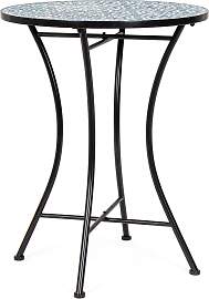 Gartenesstisch Samos aus Metall und Keramik,