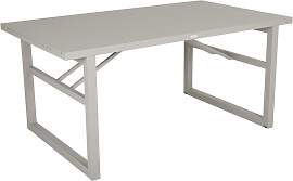 Gartenesstisch Vevi aus Aluminium, modern, beige,