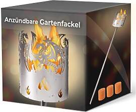 Gartenfackel für draußen Motiv Drache 3X