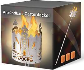 Gartenfackel für draußen Motiv Leuchtturm 3X