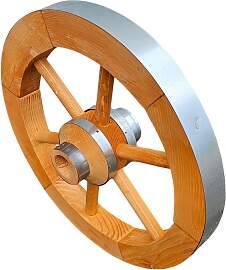 Gartenfigur PROMADINO "Wagenrad", gelb