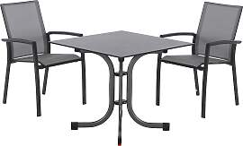 Gartengarnitur 3-tlg. Textil / Keramik