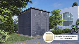 Gartenhaus BERTILO "Woodline", grau