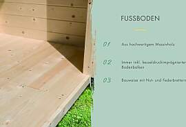 Gartenhaus-Fußboden KARIBU "für Sockelmaß