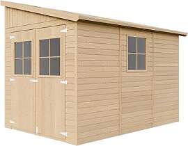 Gartenhaus Holz (mit Seitenwand) MIT