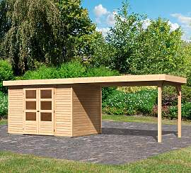 Gartenhaus KARIBU "Arnis", beige