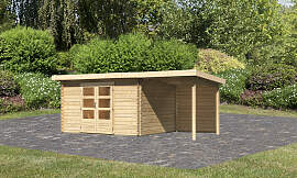 Gartenhaus KARIBU "Schloßsee 7", beige