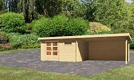 Gartenhaus KARIBU "Schloßsee 8", beige