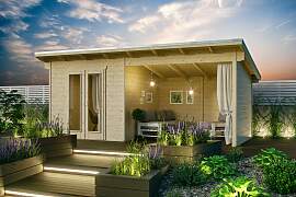 Gartenhaus SKANHOLZ "Texel", beige