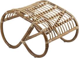Gartenhocker Vallda aus Rattan, Boho Stil, natur,