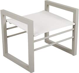 Gartenhocker Vevi aus Aluminium, modern und