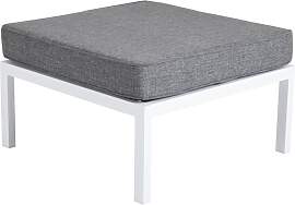 Gartenhocker Weldon mit Kissen aus Aluminium,
