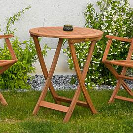 Gartenklapptisch Eukalyptus klappbar ca. 65x75x65cm