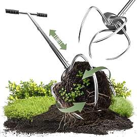 Gartenkralle mit Stiel - Höhenverstellbar &