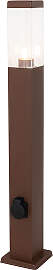 Gartenleuchte Rostbraun 80 cm mit Steckdose IP44 - 