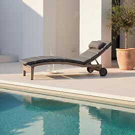 Gartenliege Andalusia Metall/Kunststoff mit Auflage