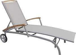 Gartenliege Andy von Brafab aus Teakholz, modern,