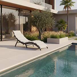 Gartenliege Belinda Grau Aluminium/Outdoorstoff