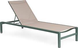 Gartenliege Konnor 2er-Set Aluminium, modern,