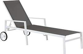 Gartenliege Leone aus Aluminium, modern mit