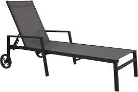 Gartenliege Leone aus Aluminium, modern mit