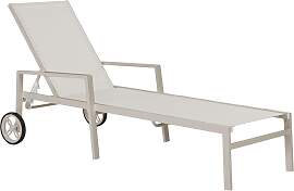 Gartenliege Leone aus Aluminium, modern mit