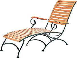 Gartenliege MERXX, braun (natur, schwarz,