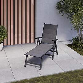 Gartenliege Werner Grau Aluminium