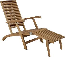 Gartenliegestuhl Julita aus Teakholz, klassisch,