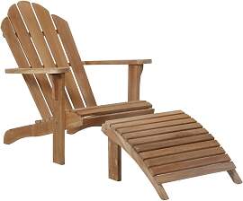 Gartenliegestuhl Margariti mit Hocker aus